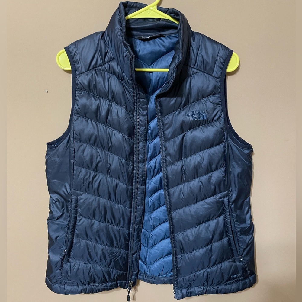 Blue North Face Down Vest